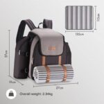 Rucsac Picnic Termoizolant Impermeabil 4 Persoane VonShef 1007815 Ash - imagine 4