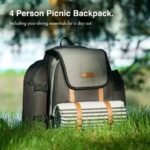 Rucsac Picnic Termoizolant Impermeabil 4 Persoane VonShef 1007815 Ash - imagine 2