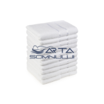 Set 12 Prosoape Bumbac Pakistani 50x90cm Alb Optic Ieftine 400g/mp pentru Hoteluri - imagine 2