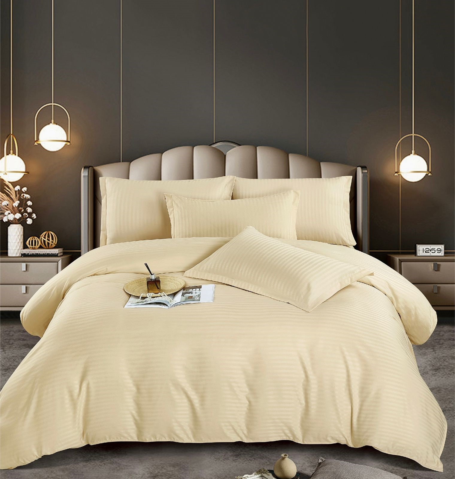 IMG-20230530-WA0029-1 Lenjerie king size Damasc Finet 6 piese Crem - Confort și Eleganță în Dormitor - imagine 1