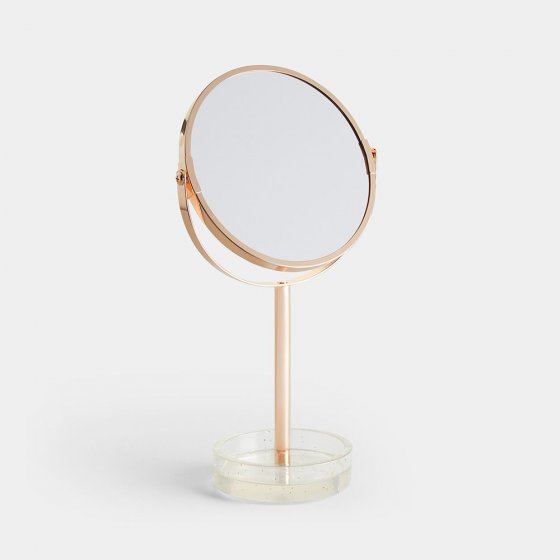 oglinda-rotunda-cosmetica-cu-finisaj-auriu-si-suport-cu-sclipici-beautify-4000113-6105-1 Oglindă Cosmetica Rotundă Auriu cu Suport Sclipici Beautify 4000113 - imagine 1
