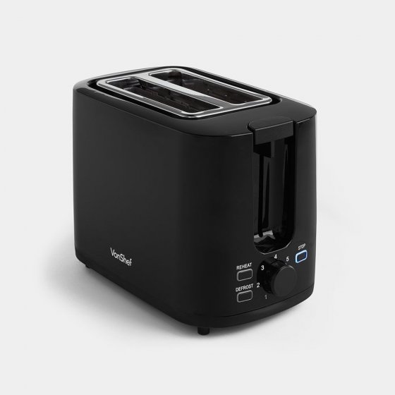 prajitor-de-paine-vonhaus-2000133-2-felii-putere-900w-7-nivele-de-prajire-tava-de-firimituri-detasabila-culoare-negru-6127-1 Prăjitor de Pâine VonShef 2000133 2 Felii 900W Negru Elegant și Eficient - imagine 1