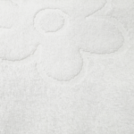 Prosop floral din bumbac pakistanez 50x90 cm alb optic 400 g/mp, ideal pentru hoteluri - imagine 2