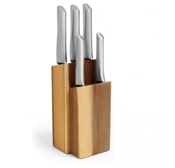 set-5-cutite-cu-suport-din-lemn-de-acacia-vonshef-1000304-lame-din-inox-suport-solid-din-lemn-7153-1 Set 5 cutite inox cu suport din lemn de Acacia VonShef - calitate si design premium - imagine 1