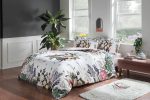 Lenjerie de pat TAC Cherlin Bumbac Satinat Deluxe Antisifonare Design Modern