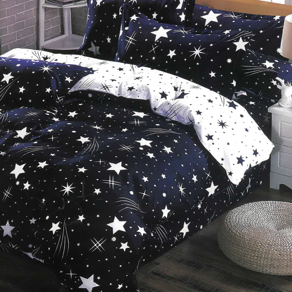 LENJERIE-FINET-605-SUPER-ELEGANT-PUCIOASA Lenjerie Super Elegant Pucioasa 605 alb cu albastru 6 piese din Finet pentru 2 persoane - imagine 1