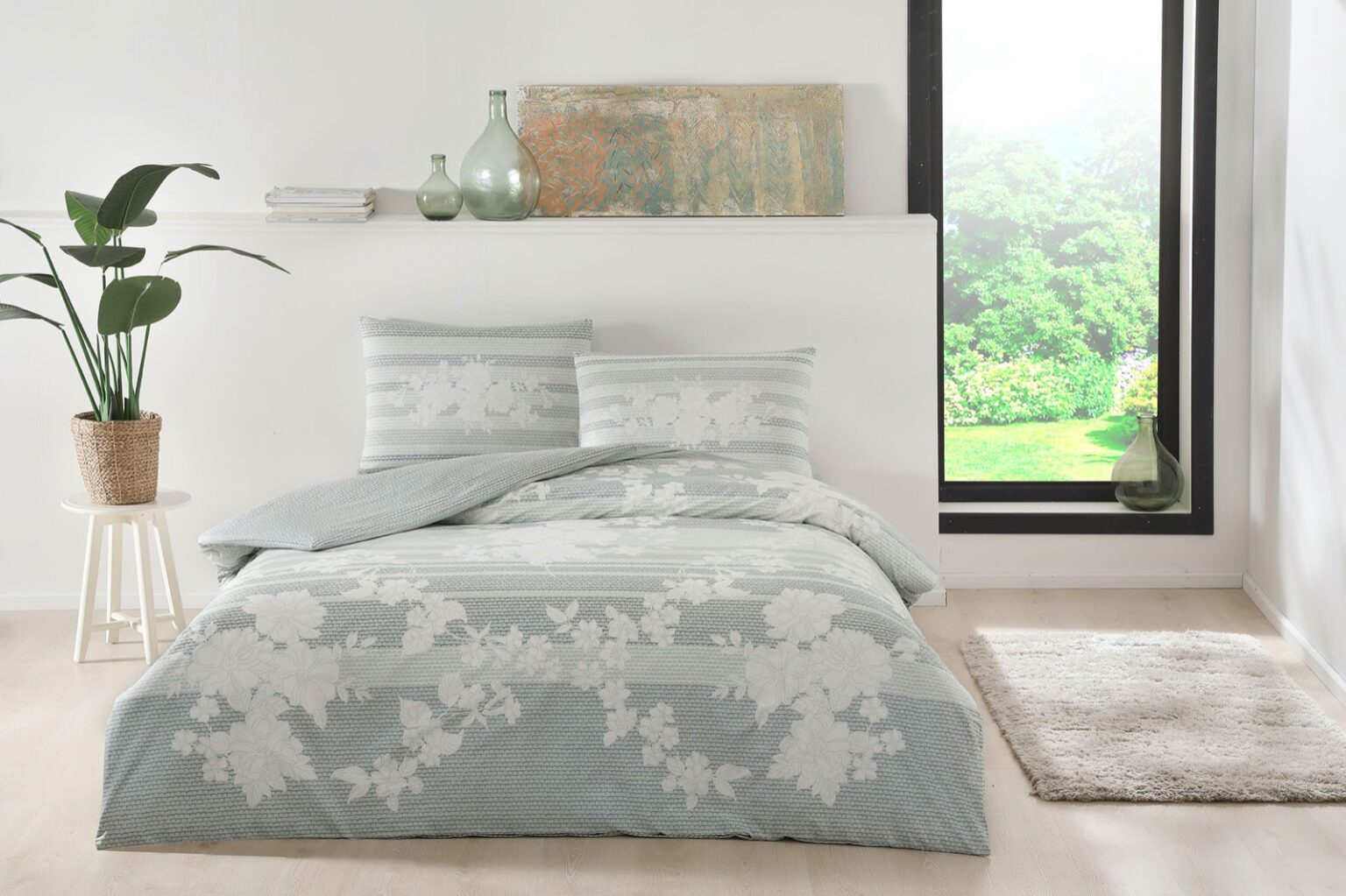 lenjerie-bumbac-marble-mint-tac Lenjerie de pat Marble mint TAC din bumbac Ranforce, design modern și tratament antisifonare - imagine 1