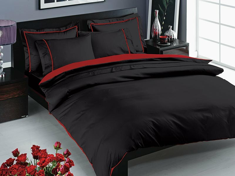 lenjerie-prestige-negru-satin-deluxe-tac Lenjerie de pat Prestige negru TAC Bumbac Dublu Satinat Deluxe pentru un somn odihnitor - imagine 1