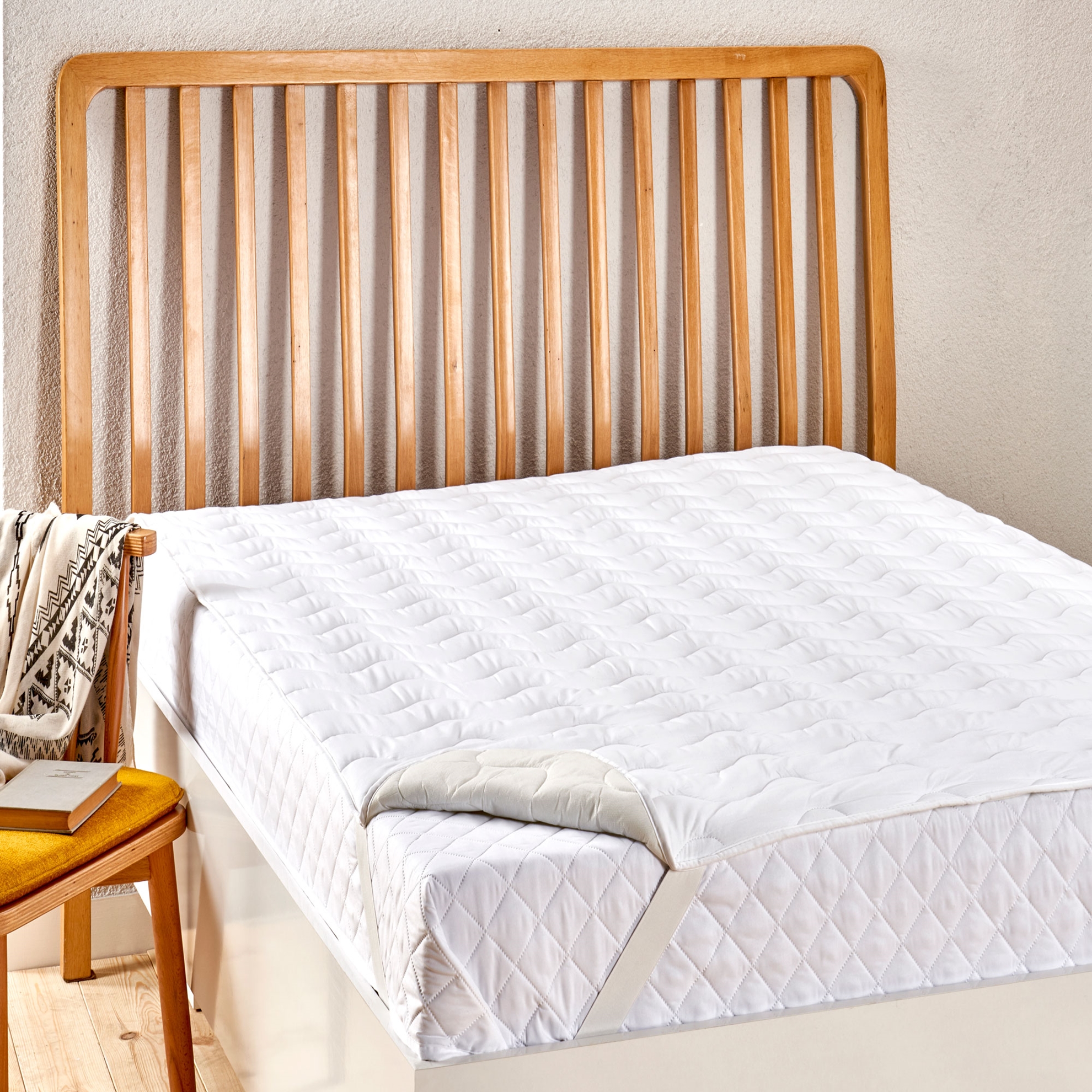 protectie-saltea-capitonata-bumbac-Dreamer-TAC-160 Protecție Matlasată Saltea Premium 200×200 cm Bumbac Natural Dreamer TAC - imagine 1