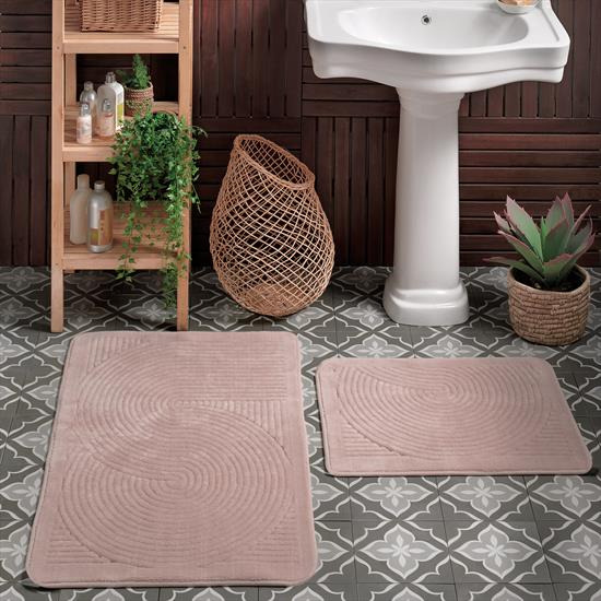 set-baie-tac-venise-somon Set 2 Covorașe de Baie Bumbac 100% Venise Somon Mici și Mari TAC 50x60cm 60x100cm - imagine 1