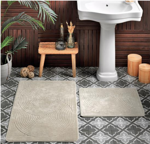 set-baie-tac-venise-tas Set 2 Covorase de Baie Bumbac 100% TAC Design Elegant 50x60cm 60x100cm - imagine 1