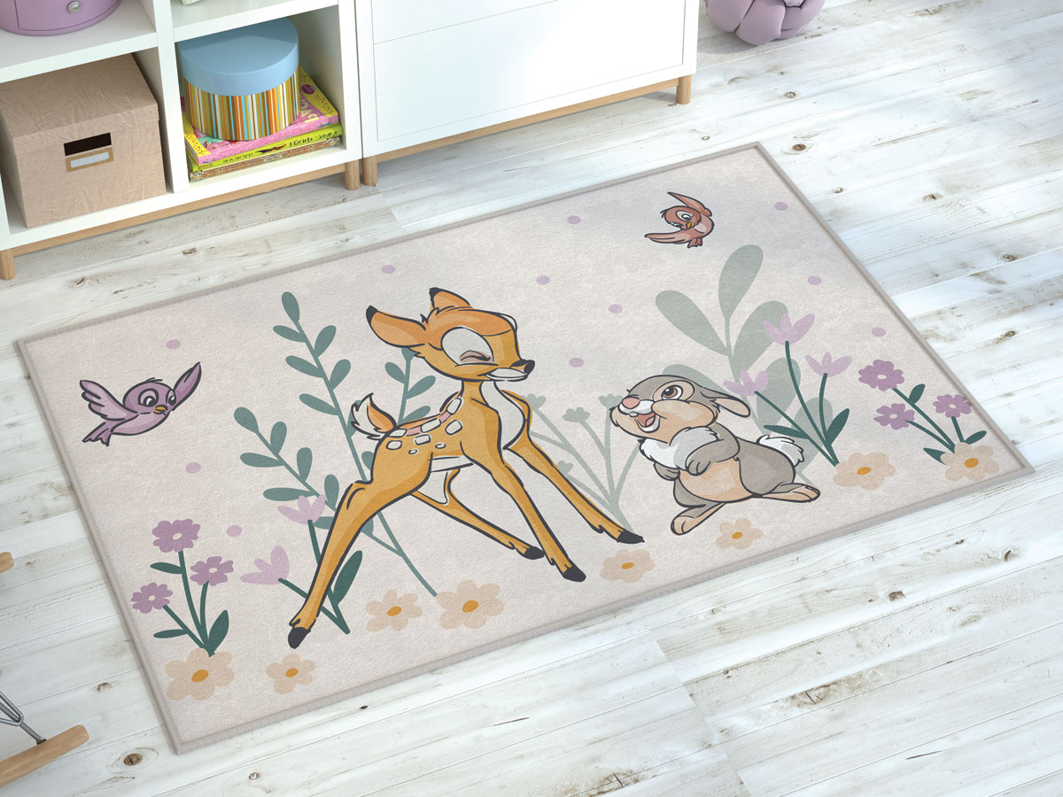 COVOR-COPII-TAC-BAMBI-BABY Covor Bambi Baby 80x120 cm din poliamida pentru copii, decorativ, brand TAC licentiat Disney - imagine 1