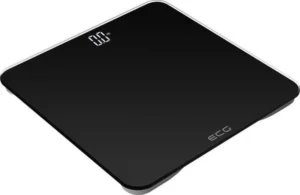 Cântar de persoane ECG OV 1821 negru, sticlă securizată, capacitate 180Kg, ecran LCD mare