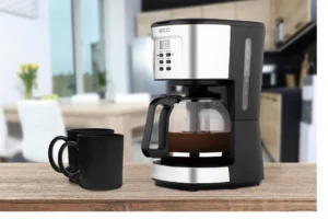 Cafetiera ECG KP 2125 Supreme 900W cu LCD, 1.5L, 12 cesti, design modern pentru cafea si ceai