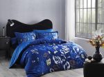 Lenjerie de pat Talin albastru 240x260 cm Bumbac Dublu Satinat DELUXE TAC