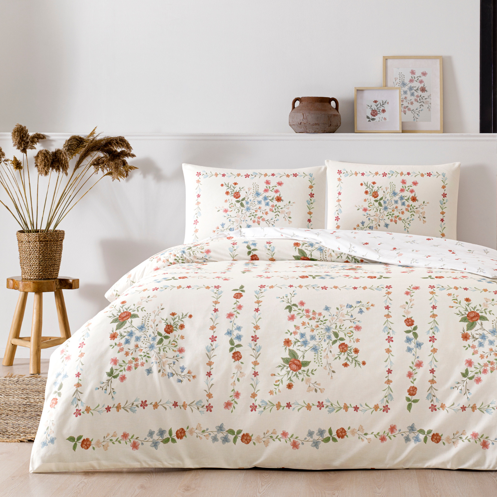 LENJERIE-BUMBAC-TAC-HILARIE Lenjerie de pat Hilarie TAC Bumbac Ranforce 200x220 cm Design Modern Antisifonare - imagine 1