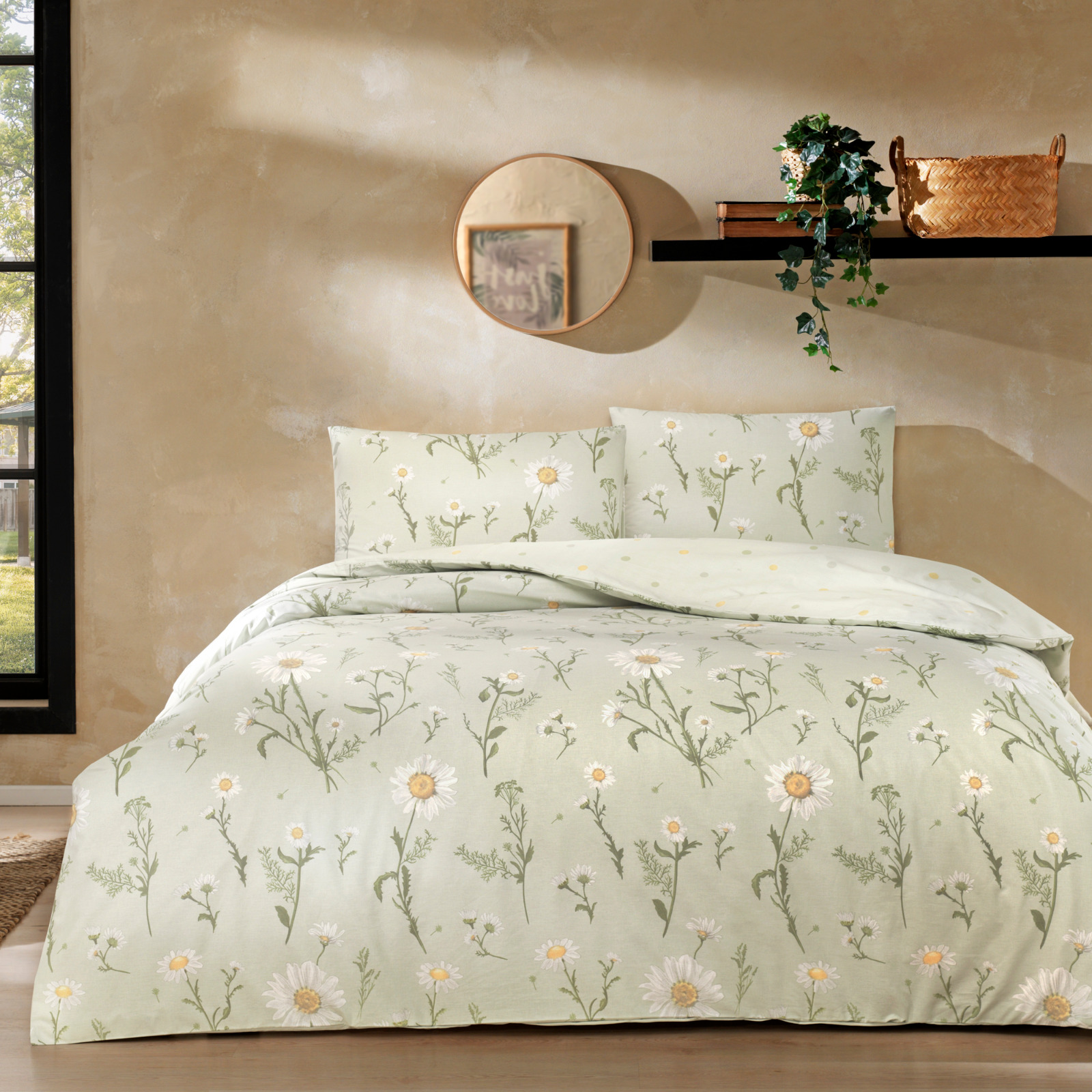 LENJERIE-BUMBAC-TAC-LAUREL Lenjerie de pat modernă Laurel TAC din bumbac Ranforce 200x220 cm, antisifonare - imagine 1