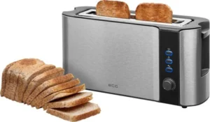 Prajitor de paine ECG ST 10630 inox - 1000 W, 2 felii, 6 niveluri rumenire