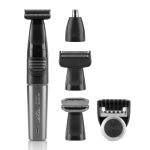 Aparat de tuns 5 in 1 ETA BladeMaster 0341 90000, negru cu gri, rezistent la apa IPX5, lama otel inoxidabil, pentru barbierit si tuns - imagine 2