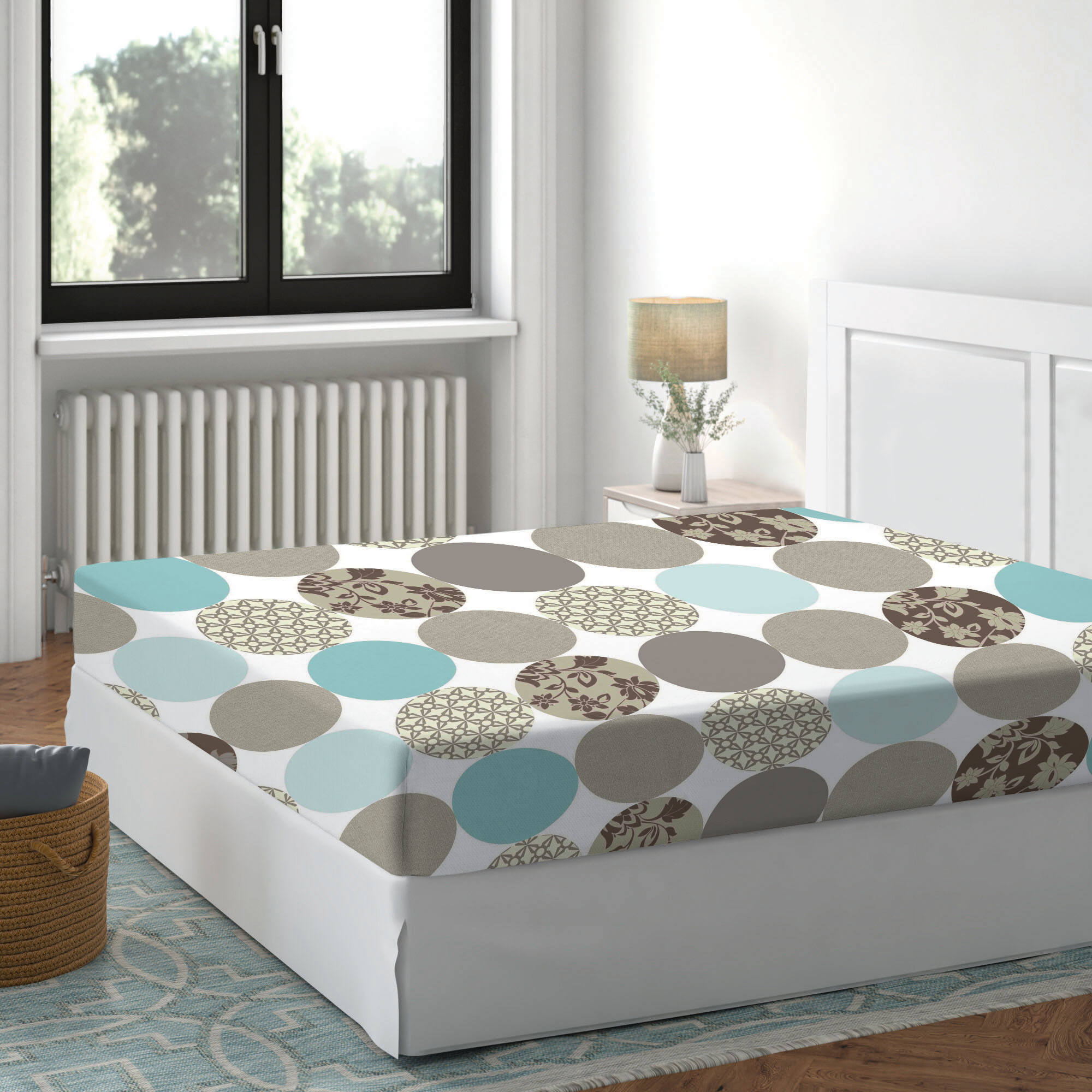 cearceaf-pat-elastic-pacific-1 Cearceaf pat cu elastic 160x200cm bumbac Ranforce Pacific Deluxe Pucioasa - imagine 1