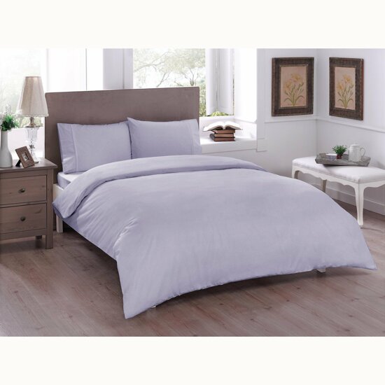 lenjerie-bumbac-raforce-basic-lila Lenjerie de pat Basic lila 100% bumbac Ranforce 200x220 cm TAC - imagine 1