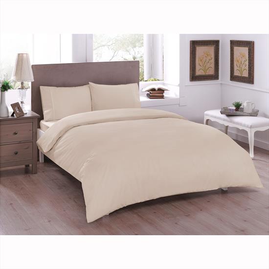 lenjerie-bumbac-ranforce-basic-bej-tac Lenjerie de pat Basic bej TAC 100% bumbac Ranforce 200x220 cm antisifonare modernă - imagine 1