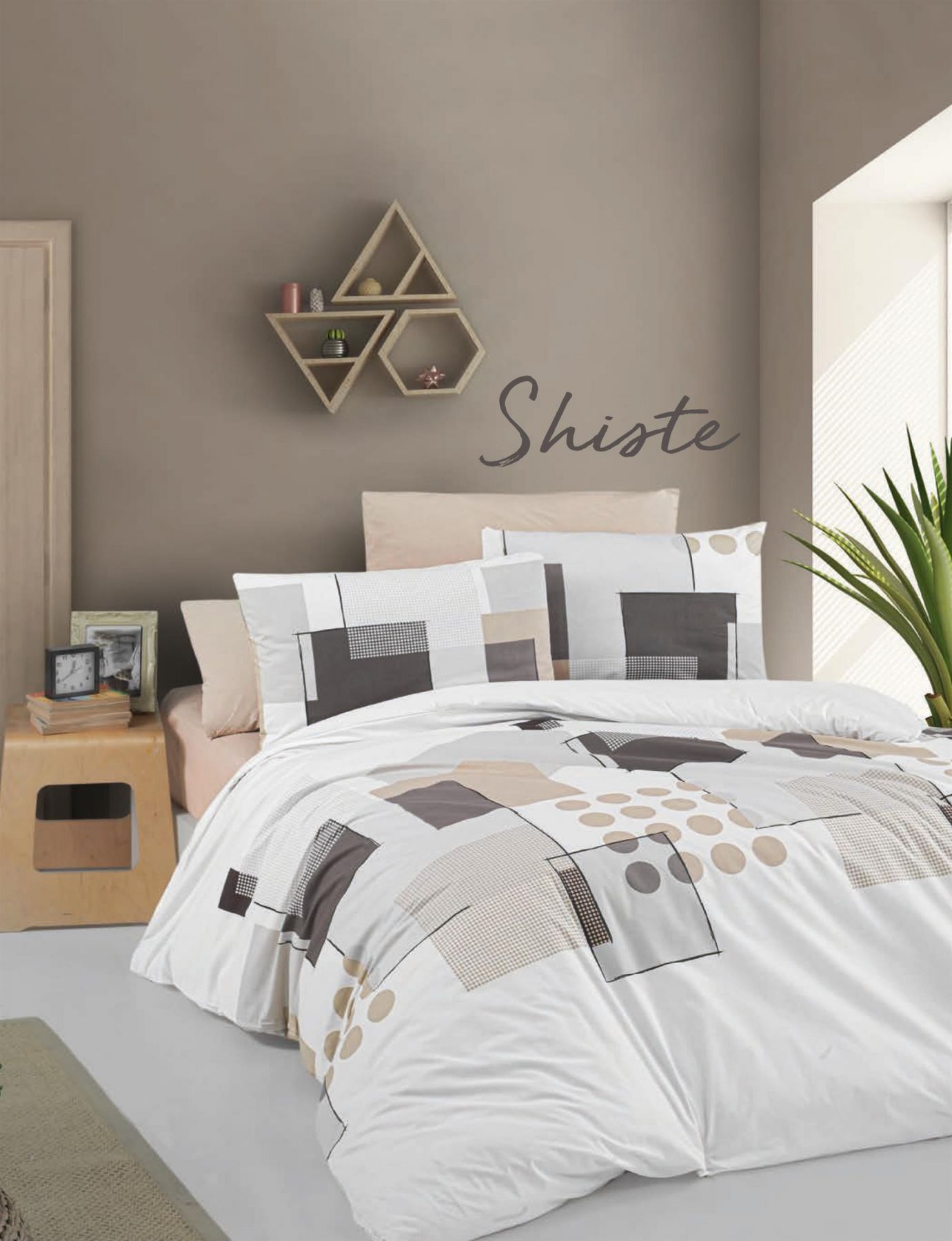 lenjerie-bumbac-ranforce-shiste-victoria Lenjerie de pat Shiste VICTORIA 200x220 cm Bumbac Ranforce Antisifonare Design Modern - imagine 1