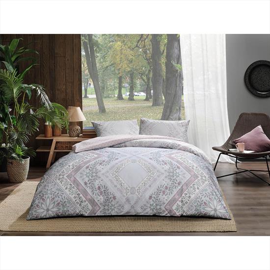 lenjerie-bumbac-ranforce-valeria-roz-tac Lenjerie de pat Valeria TAC 100% bumbac Ranforce 200x220 cm design modern antisifonare - imagine 1
