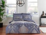 Lenjerie de pat Aira TAC bumbac dublu satinat DELUXE 200x220 cm design modern ambalaj cadou elegant