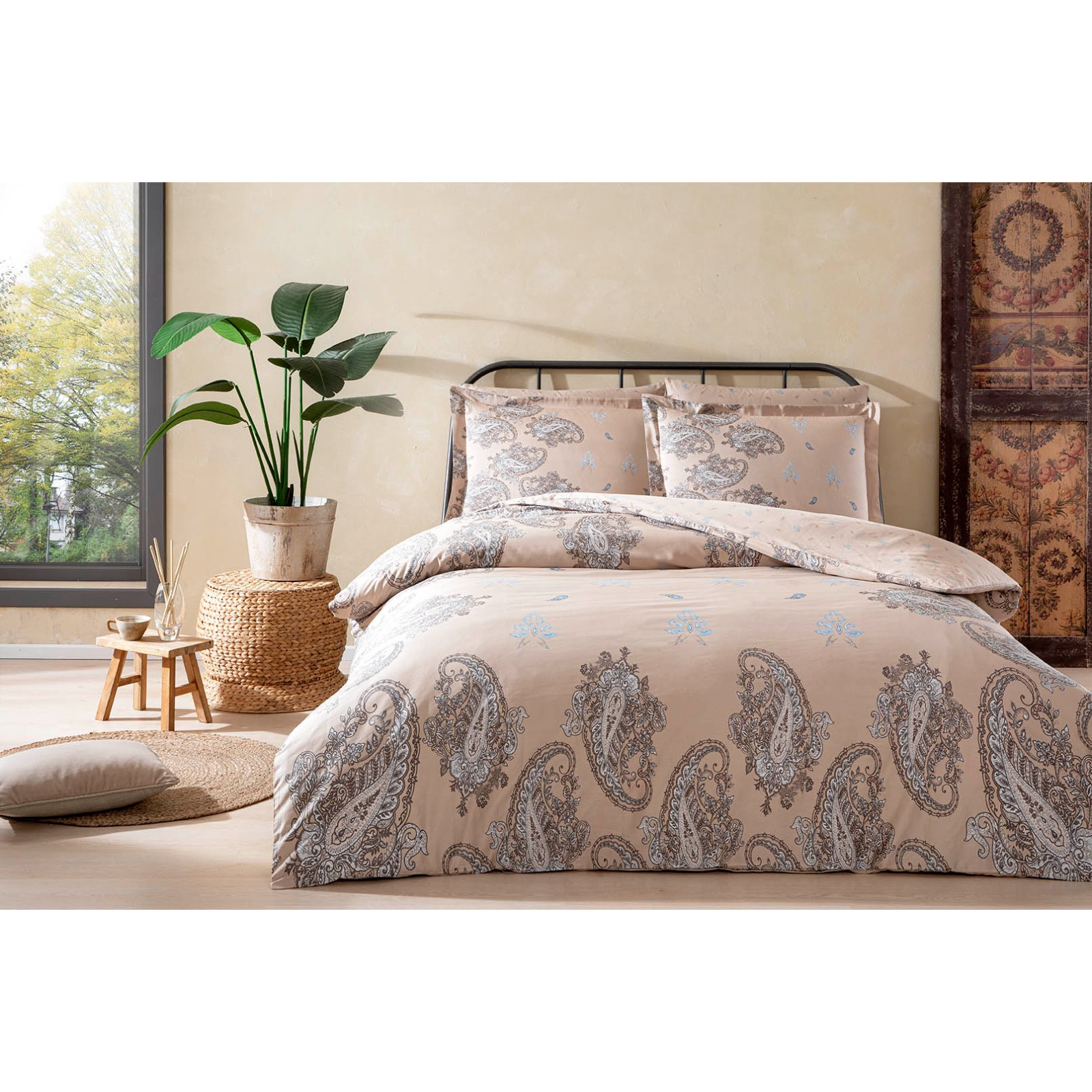 lenjerie-bumbac-satinat-deluxe-herna-tac Lenjerie de pat Herna TAC Bumbac Dublu Satinat DELUXE 200x220 cm Design Modern Antisifonare Cadou Elegant - imagine 1