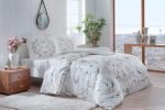 Lenjerie de pat Evora TAC Bumbac Satinat DELUXE 200x220 cm Design Modern Antisifonare