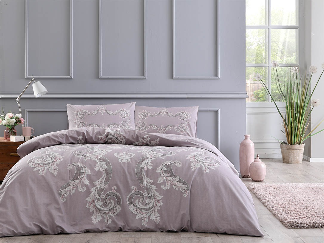 lenjerie-elastic-bumbac-tac-chelsea-lila Lenjerie de pat Chelsea lila 200x220 cm Bumbac Ranforce TAC - imagine 1
