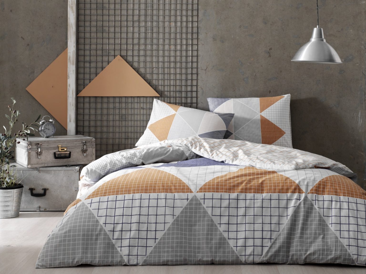 lenjerie-elastic-bumbac-tac-jagger Lenjerie de pat Jagger TAC bumbac Ranforce 160x200 cm cu elastic design modern antisifonare - imagine 1
