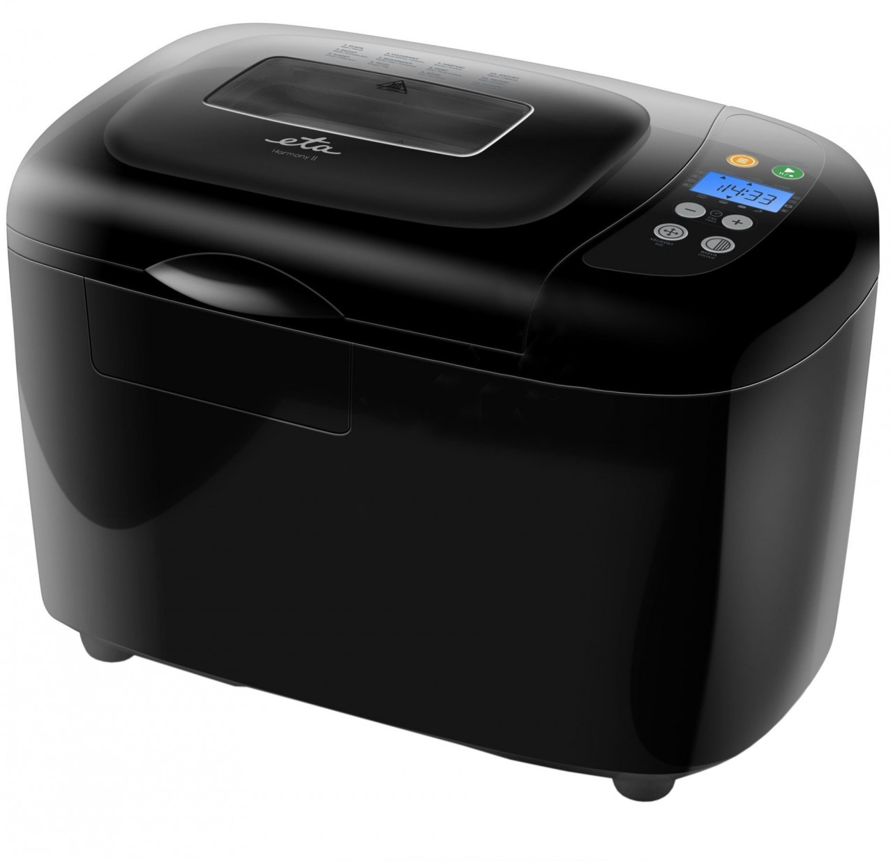 Masina de facut paine ETA 2149 Harmony II Masina de facut paine ETA 2149 Harmony II 850W multifunctionala cu 12 programe, coacere paine fara gluten si gem, 1.5 kg - imagine 1