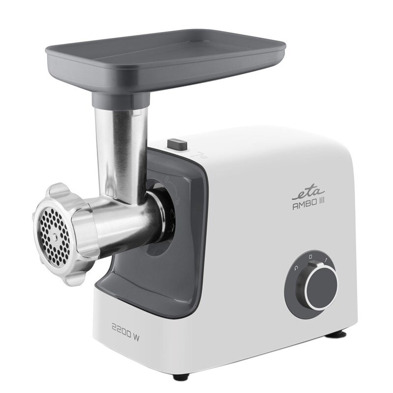 Masina electrica de tocat carne ETA Ambo III 5075 Mașină electrică de tocat carne ETA Ambo III 5075, 2200 W, accesorii pentru cârnați, dimensiuni compacte, inox durable - imagine 1