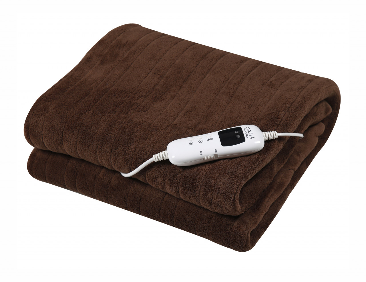 Patura cu incalzire electrica GALLET CCH130 Pătură Electrică GALLET CCH130 160x130cm 120W Maro - 9 Niveluri Temperatură Fleece Polar - imagine 1