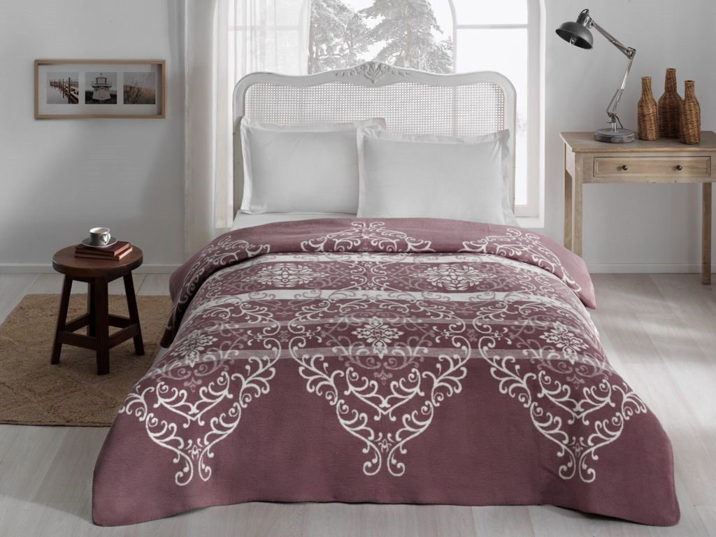 patura-tac-bumbac-grand-gul Patura Grand Lila TAC 200x220 cm Bumbac Acril Primavara-Toamna - imagine 1