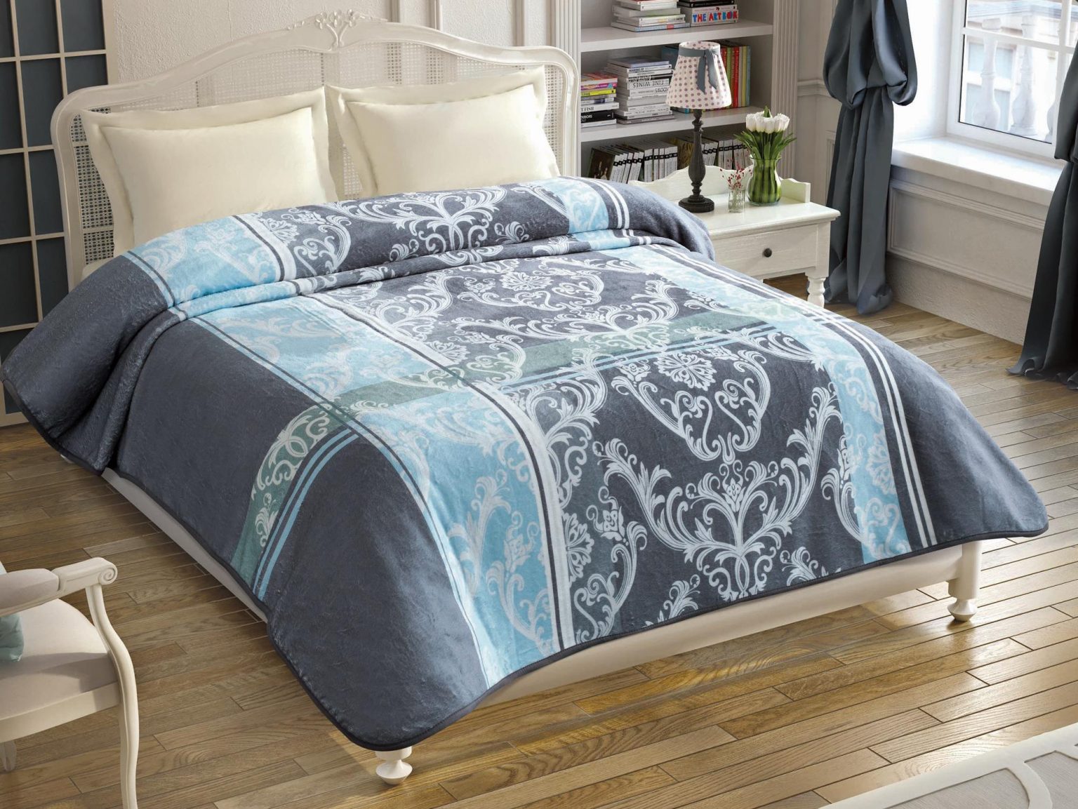 patura-tac-delani-tac Patura pentru pat Delani TAC 220 x 240 cm 100% poliester rezistenta sifonari decorativa pentru dormitor - imagine 1
