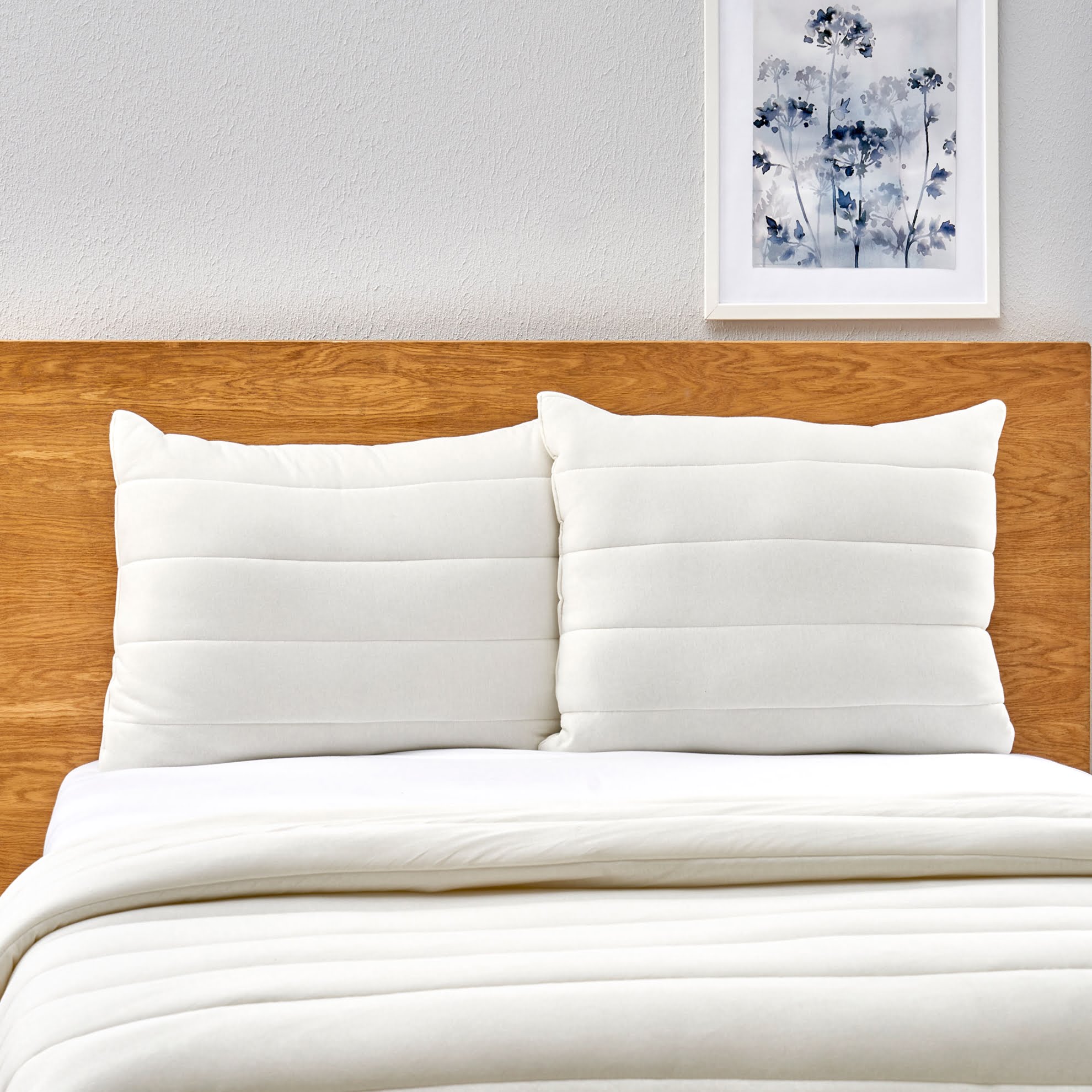 perna-bumbac-matlasata-cosy-TAC Perna Cosy din bumbac 50x70 cm TAC - Perna antialergică cu umplutură din biluțe siliconice, albă pentru somn odihnitor - imagine 1
