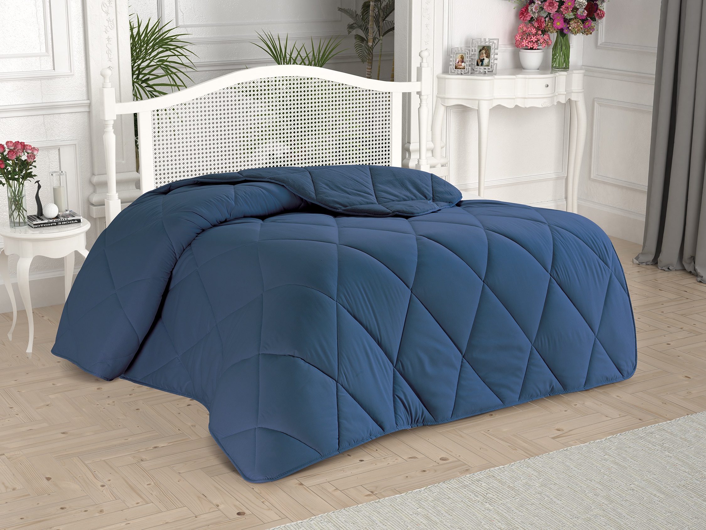 pilota-cocolino-tac-indigo-dubla Pilota Polar 2 Persoane Indigo TAC 195x215 cm Confort și Căldură pentru Nopți Odihnitoare - imagine 1