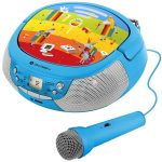 Radio CD pentru copii - Karaoke Bluetooth Portabil Albastru