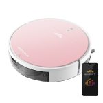Robot aspirator și mop ETA Rover 1248 2 în 1 cu tehnologie SMART, design slim și telecomandă roz