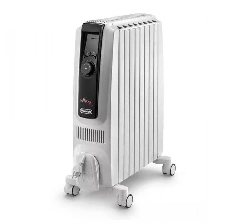 CALOR1 Calorifer cu ulei DeLonghi Dragon 4 TRDX40820e 2000W 8 elementi Panou Digital Anti-inghet Efect Semineu 495x160x665mm pentru camere de până la 60m2 cu funcție ECO și roți cauciucate - imagine 1