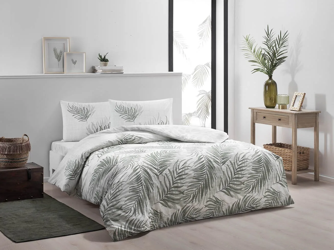 lenjerie-bumbac-lenora-verde-tac-jpg Lenjerie de pat verde Lenora TAC din bumbac Ranforce 200x220 cm antisifonare design modern - imagine 1