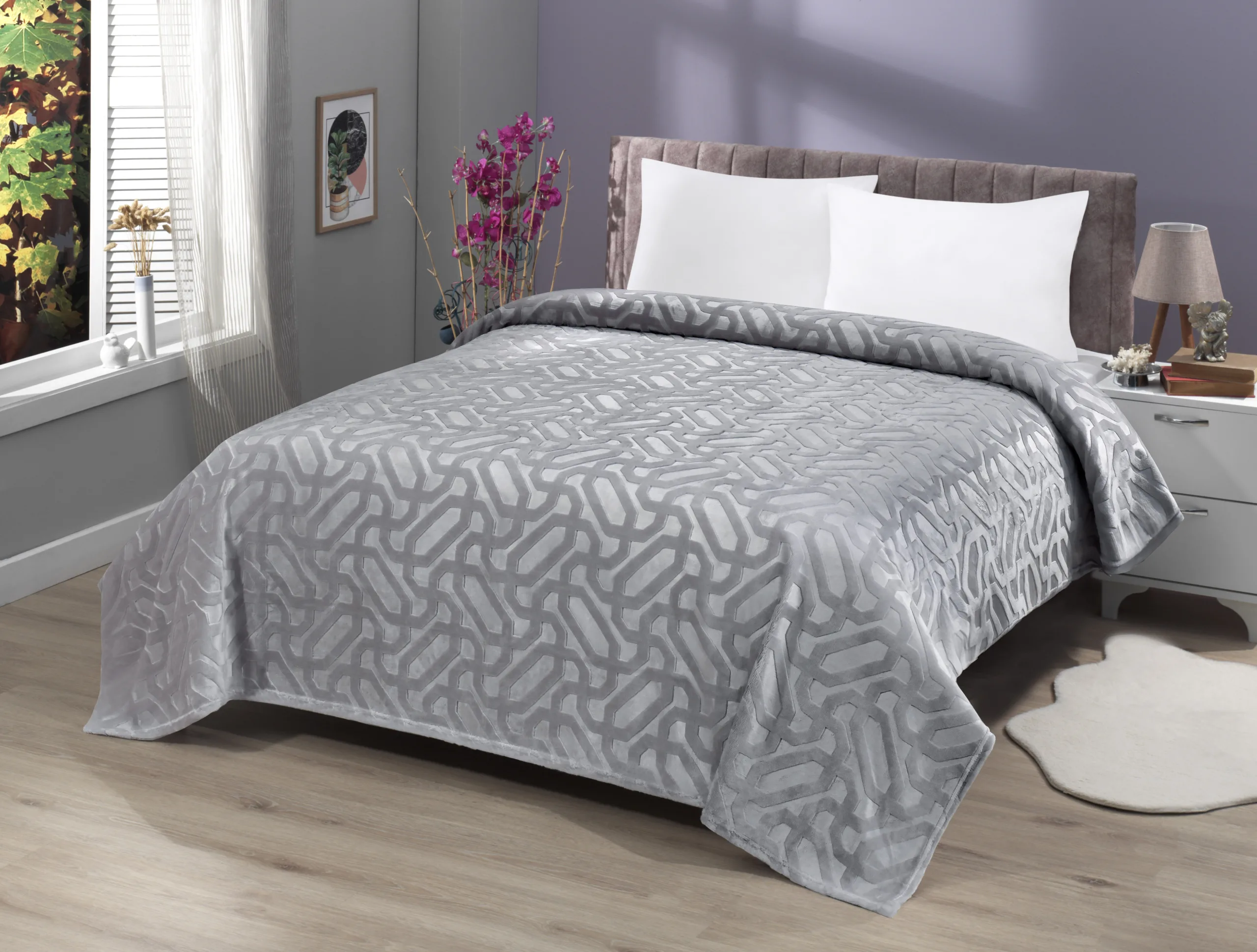 patura-embosata-prime-cocolino-533-gri-200x220cm-scaled Pătură Embosată Cocolino 200x220 cm Gri - Confort și Eleganță din Microfleece pentru Dormitor - imagine 1