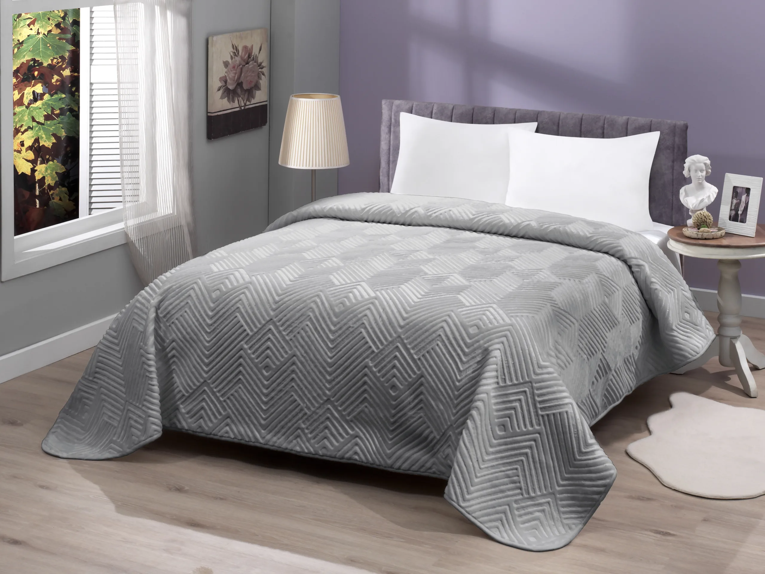 patura-embosata-prime-cocolino-555-gri-200x220cm-scaled Pătură Embosată Prime Cocolino 555 Gri 200x220cm din Microfleece pentru Confort și Eleganță în Dormitor - imagine 1