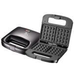 Aparat Vafe LENTZ 29023 750W Antiaderent Negru cu Control Automată Temperatură