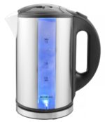 Fierbător electric MICHELINO 74320, 2200W, 1.7L, inox, pereti dubli, LED albastru