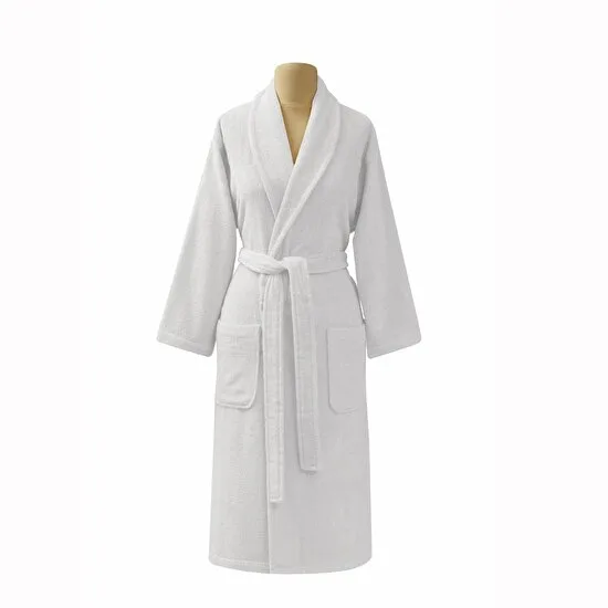 halat-baie-bumbac-basic-tac-alb-jpeg Halat baie Basic alb TAC din bumbac 100% cu buzunare, dimensiuni XL, unisex - imagine 1