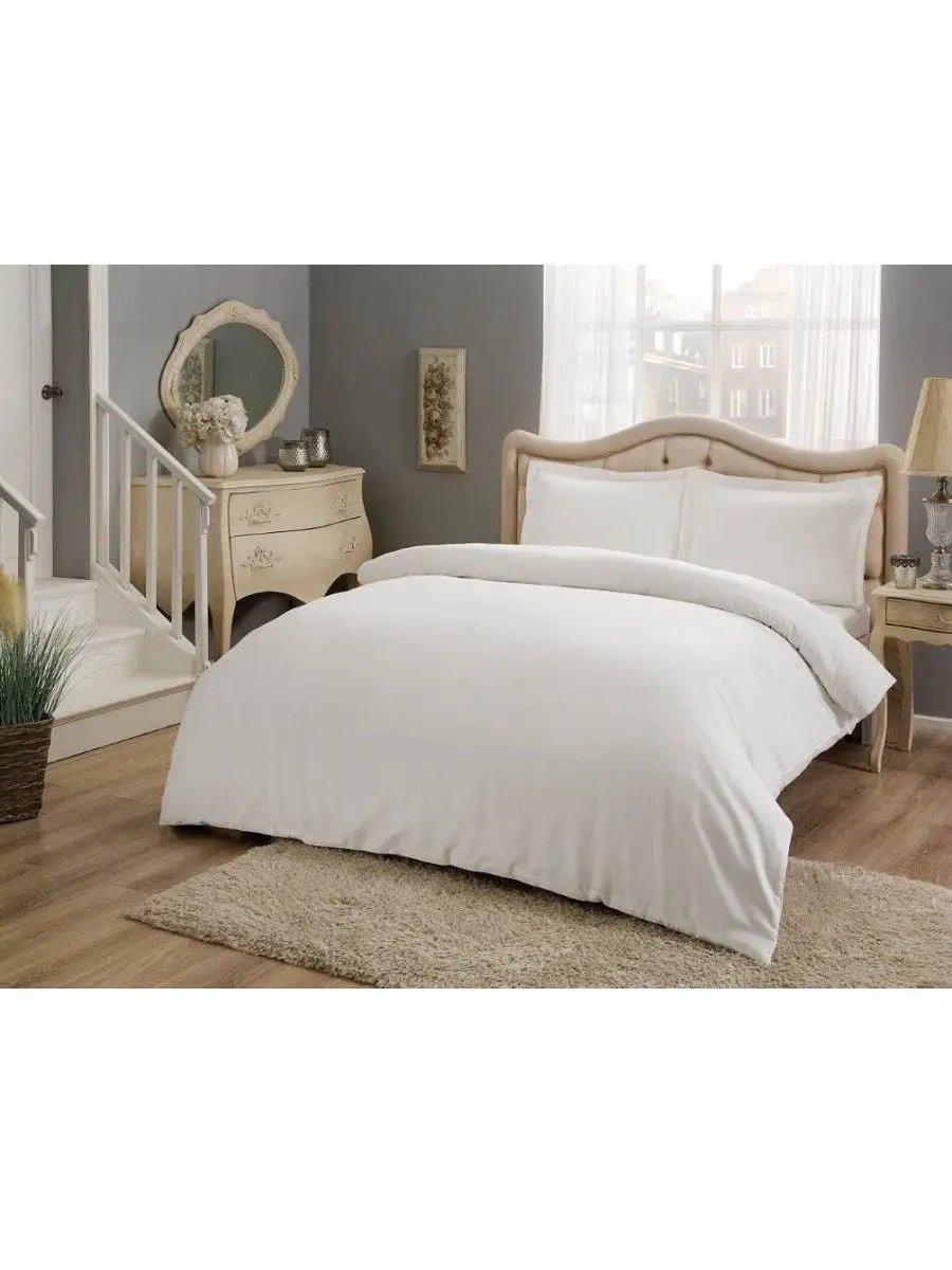 lenjerie-xxl-de-pat-bumbac-100-satinat-tac-mako-satin-basic-alb-king Lenjerie XXL De Pat Bumbac 100% Satinat Elegant TAC Mako-Satin Alb - imagine 1